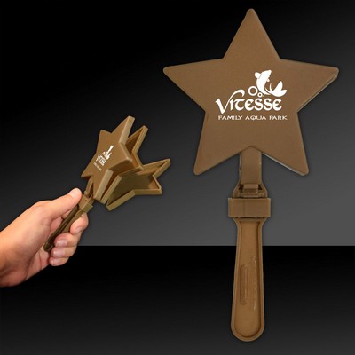 7 1/2" Matte Gold Star Hand Clapper