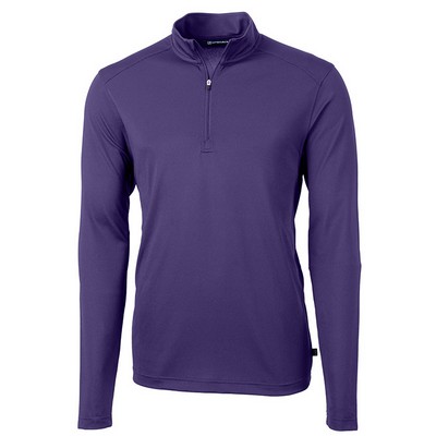 Cutter and Buck Men's Virtue Eco Pique Recycled Quarter Zip Pullover