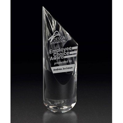 Crystal Pillar Award 6" Quasar