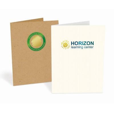 Foil Stamped Pocket Folders - Designer Papers - 2 Color Imprint