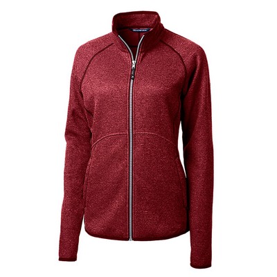 Cutter and Buck Ladies Mainsail Sweater-Knit Full Zip Jacket