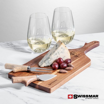 Swissmar® Paddle Board & 2 Boston Stemless Wine