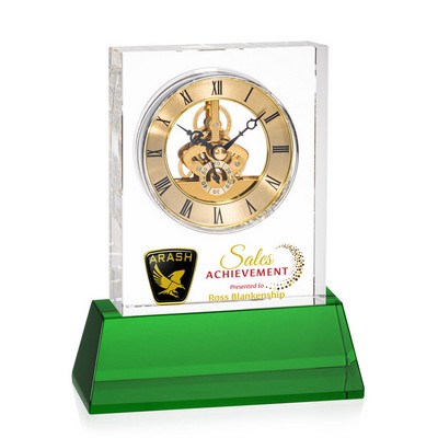 VividPrint™ Clock on Base - Ashland/Gold/Green 7¾"