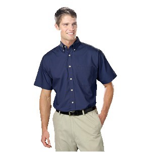 Men's Short Sleeve Superblend™ Poplin Shirt w/Patch Pocket