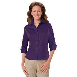 Ladies' ¾ Sleeve Fine Line Twill Shirt