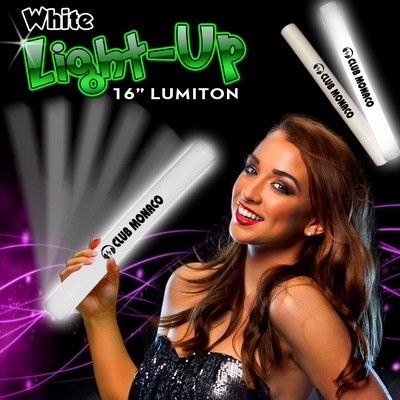 16" White Foam Lumiton Baton