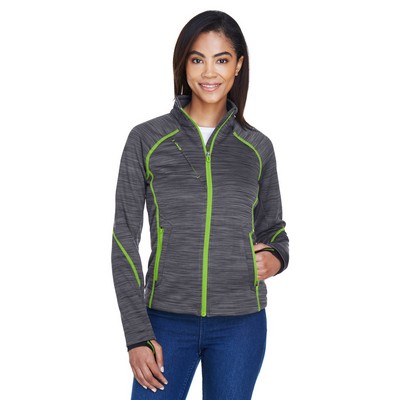 NORTH END SPORT RED Ladies' Flux Mélange Bonded Fleece Jacket