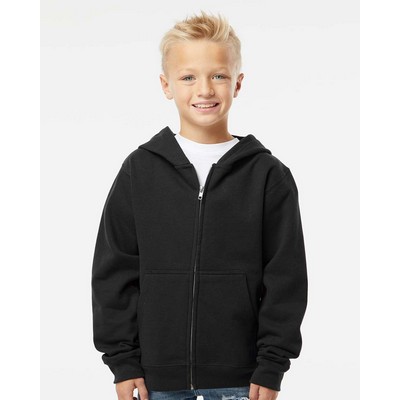 Independent Trading Co. Youth Midweight Full-Zip Hooded Sweatshirt