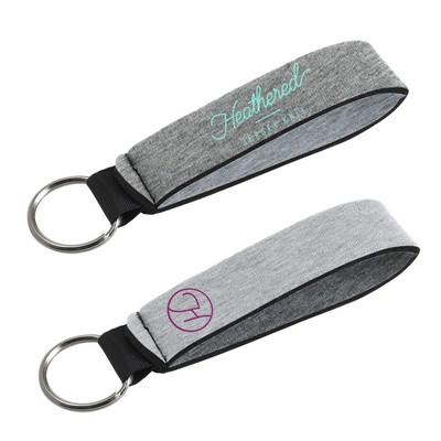 Heathered Jersey Knit-Neoprene Wrist Strap Key Holder