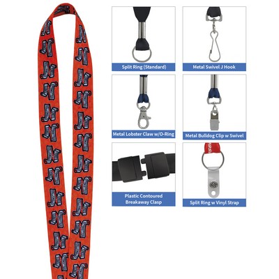 1" 'Fine Print' Lanyard