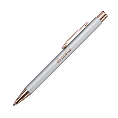 Lisse Metal Pen - Matte Silver/Rose Gold