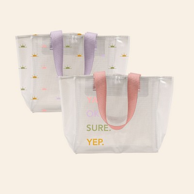 Small Grid Vinyl All Day Tote