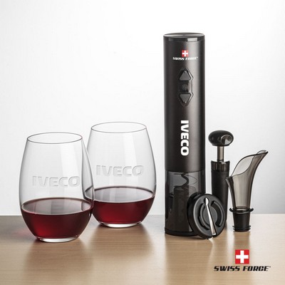 Swiss Force® Opener & 2 Carlita Stemless Wine