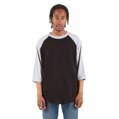 SHAKA WEAR Adult Three-Quarter Sleeve Raglan T-Shirt