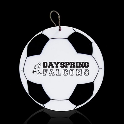 2 1/2" Pad Printed Soccer Plastic Medallion