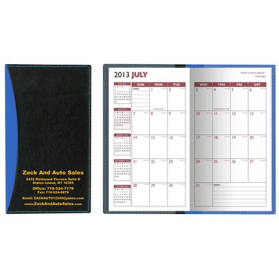 Soft Cover 2 Tone Vinyl Geneva Series Academic Planner / 2 Color