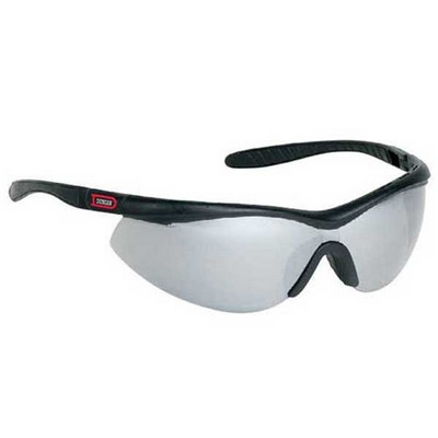 Single Piece Lens Wraparound Safety/Sun Glasses Silver Lens