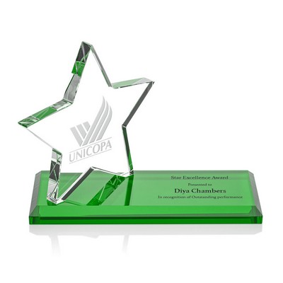 Northam Star Award - Starfire/Green 3"x7"