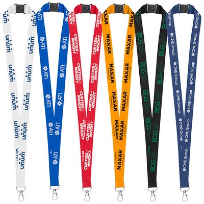 3/4" Eco Friendly rPET Lanyard with Safety Breakaway (Factory Direct - 10-12 Weeks Ocean)