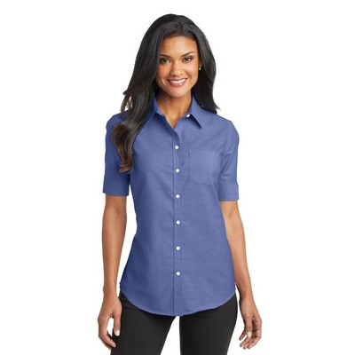 Port Authority® Ladies Short Sleeve SuperPro™ Oxford Shirt