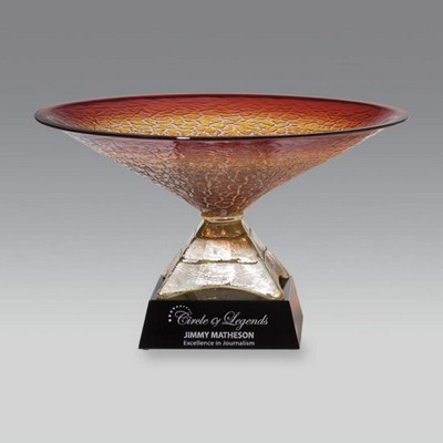 Giza Bowl - Ruby/Black 15½" Wide