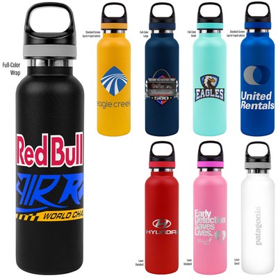 Vacuum Insulated Water Bottle With Powder Coating (Factory Direct - 8-9 Weeks Ocean)