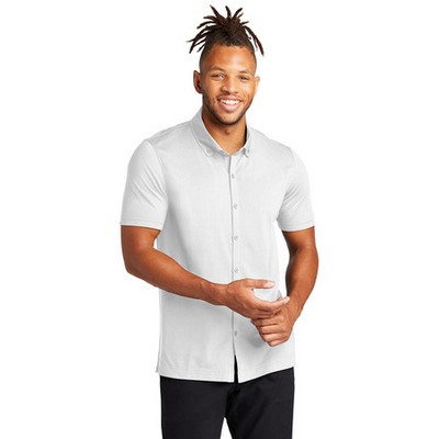 MERCER+METTLE™ Stretch Pique Full-Button Polo