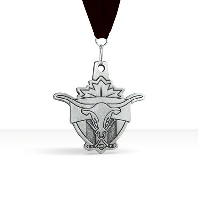 Custom Solid Pewter Medal (1½")