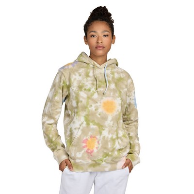 US BLANKS Unisex USA Made Flower Tie-Dye Hooded Sweatshirt