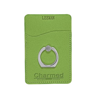 Leeman Tuscany™ Card Holder With Metal Ring Phone Stand