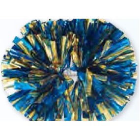 2 Color Mix Metallic 6" Show Pom Poms