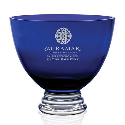 Alexandra Footed Bowl - Cobalt 10"