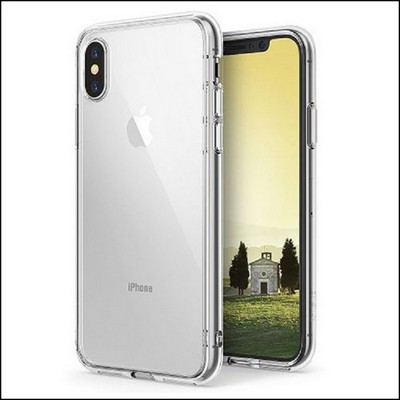 iPhone Xr Clear Hard Shell Case with TPU Bumpers