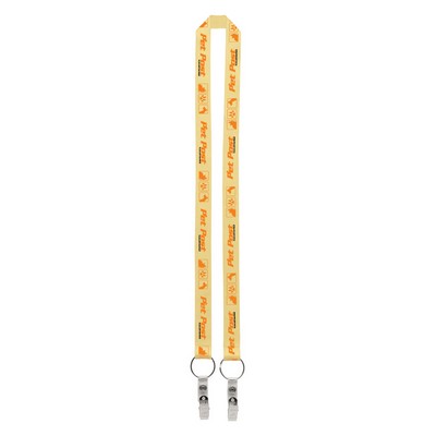 1" Dual LA-214 Sublimation Lanyard