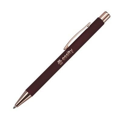 Lisse Metal Pen - Matte Burgundy/Rose Gold