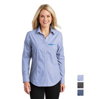 Port Authority® Ladies Crosshatch Easy Care Shirt