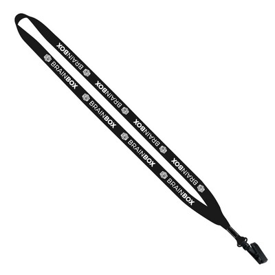 ½" Polyester Lanyard w/Plastic Bulldog Clip