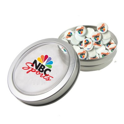 Small Top View Tin - Imprinted Round Mints