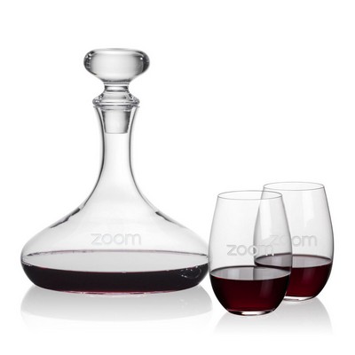 Stratford Decanter & 2 Laurent Stemless Wine