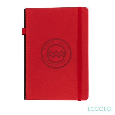 Eccolo® Memphis Journal w/Elastic Pen Loop - (M) 5 3/4 "x 8 1/4" Red