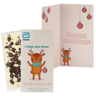 3.5 Oz. Belgian Chocolate Greeting Card Box (You Are So Deer To Me) - Milk & Cookies Bar