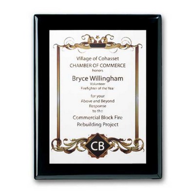 SpectraPrint Plaque - Ebony/White 10½"x13"