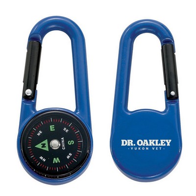 Colored Carabiner Compass - Blue