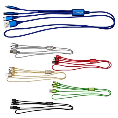 3' Metallic 3-in-1 Cable with Type C USB