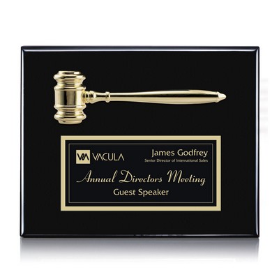 Gavel Plaque - Black 10½"x13"