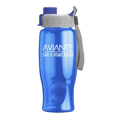 27 Oz. Poly-Pure Transparent Bottle w/Flip Lid