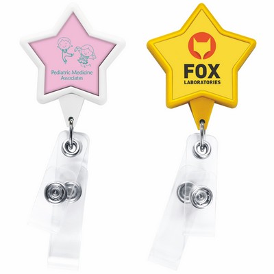 Anti-Microbial Star 2 Strap Retractable Badge Reel