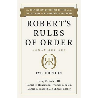 Robert's Rules of Order Newly Revised, 12th edition