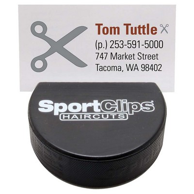 Hockey Puck Business Card Holder