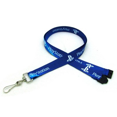 5/8" Digitally Sublimated Lanyard w/ Sew on Breakaway